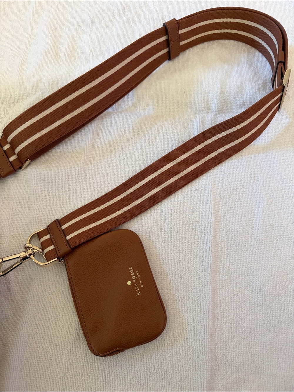 kate spade Brown Pebbled Leather Drawstring Bucket Shoulder Bag - Picture 7 of 8